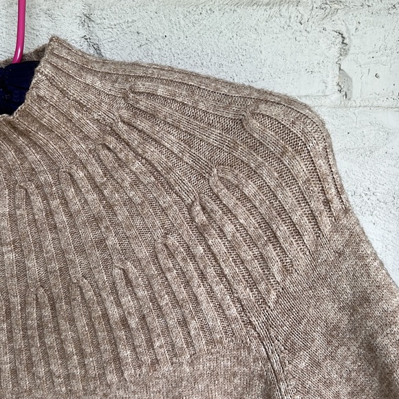 By Anthropologie Welford Tan Mock Neck Pullover Sweater Size Small - Picture 8 of 16